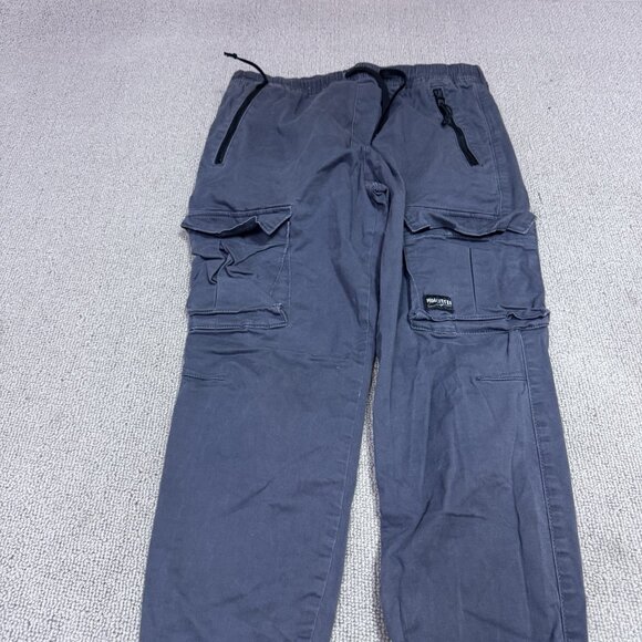 Hollister Cargo Skinny Joggers Gray Zip Pockets Men’s Size Small Drawstring - Picture 8 of 12